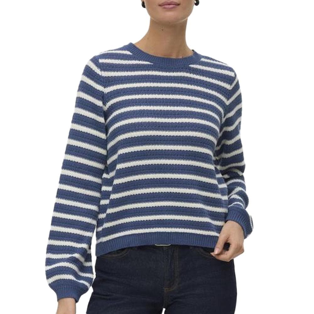 Pull Bleu/Blanc Femme Vero Moda Gorgeous 1