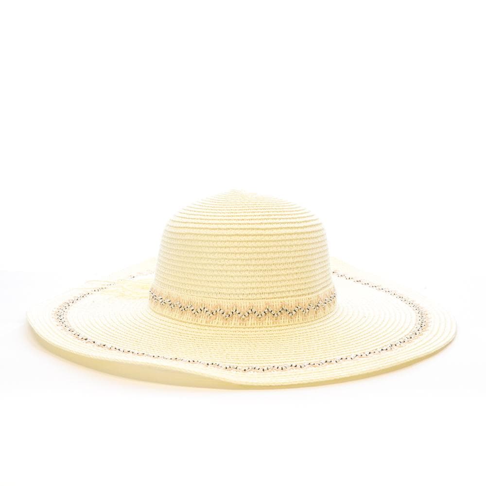Chapeau de soleil en paille Beige à large bord Via Lorenzo SPCH1510 2