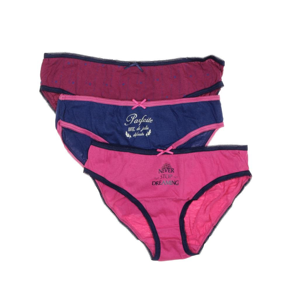 Lot x3 Culottes Marine/Fuchsia Femme Simply Me 1