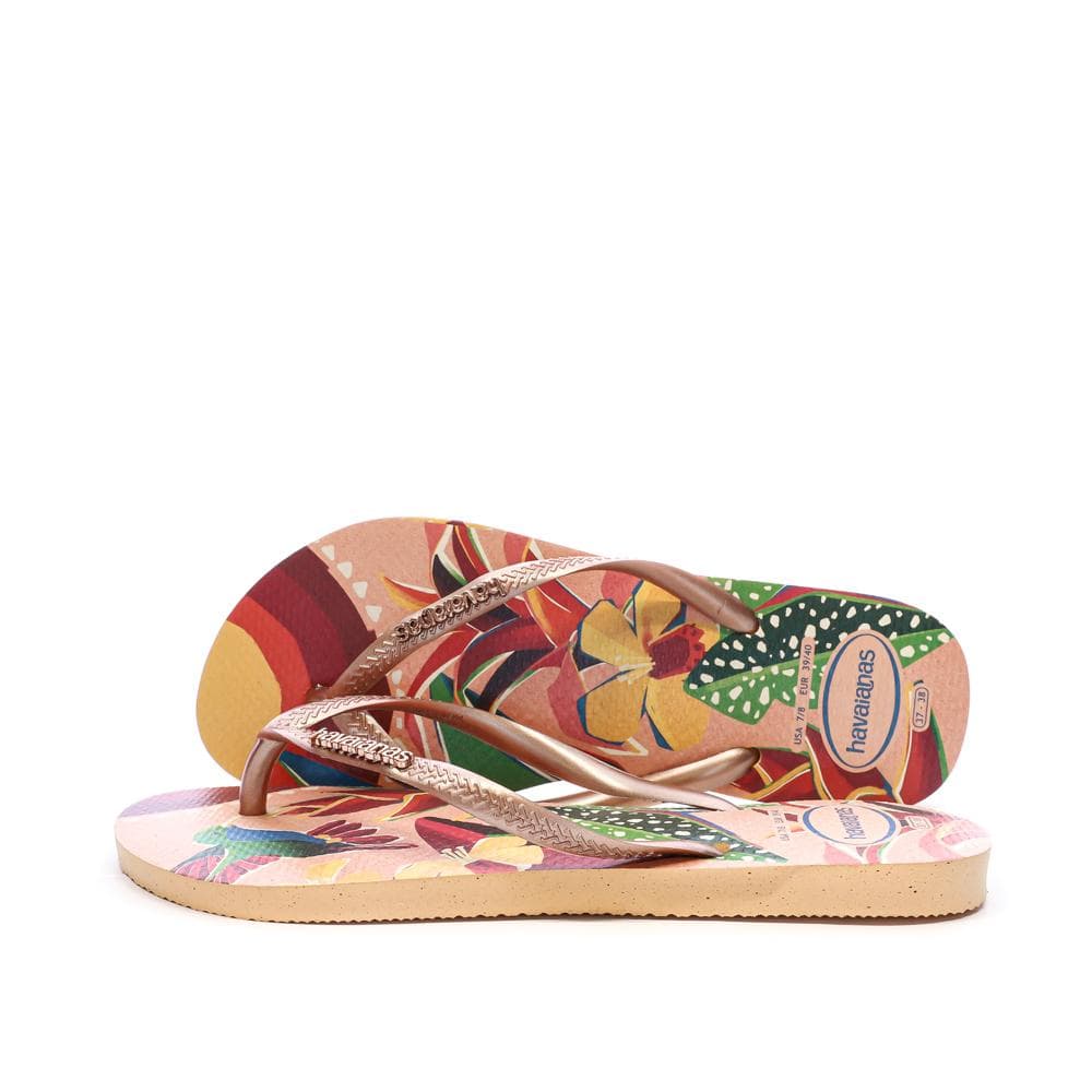 Tongs Rose Femme Havaianas Slim Tropical Peach 1