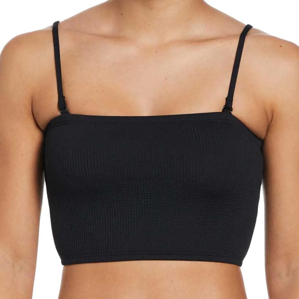 Haut de maillot de bain Noir Femme Nike Bandeau Midkini 1