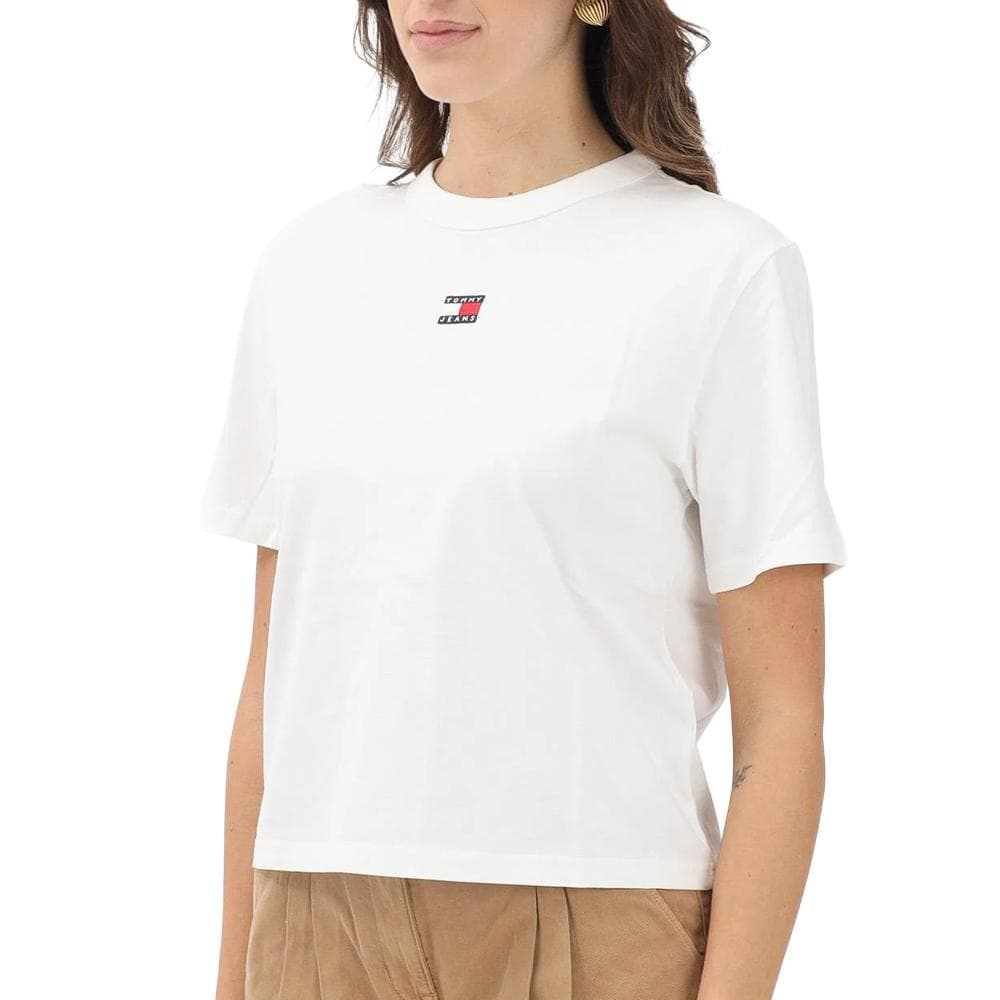 T-shirt Blanc Femme Tommy Hilfiger Tjw Bxy Badge 1