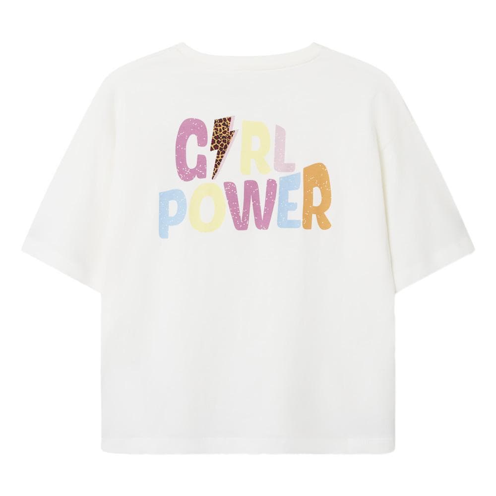 T-shirt Blanc Fille Name it Tarima 2