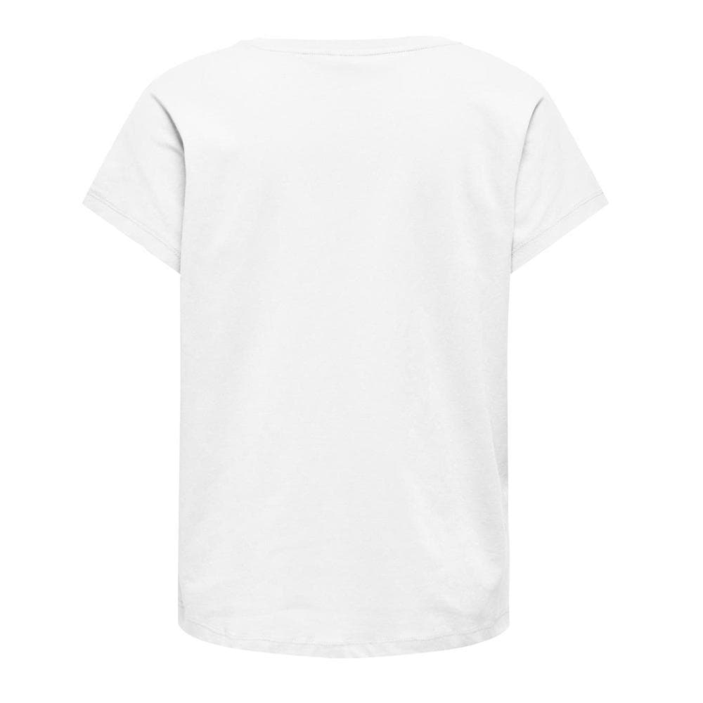 T-Shirt Blanc Femme ONLY Mally Life Loose 2