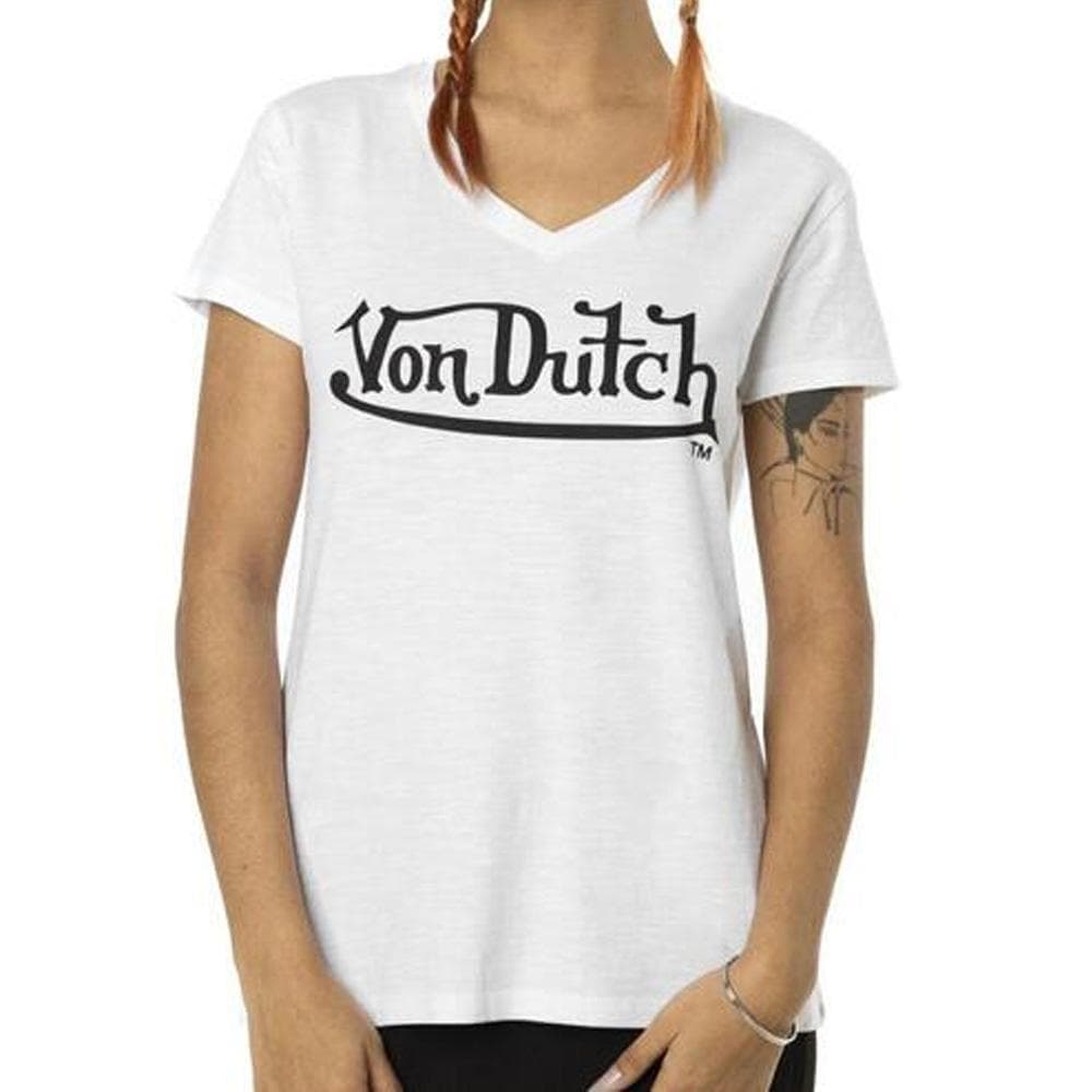 T-Shirt Blanc/Noir Femme Von Dutch LEC 1