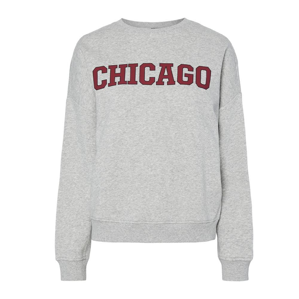 Sweat Gris Femme Pieces Sasie 1