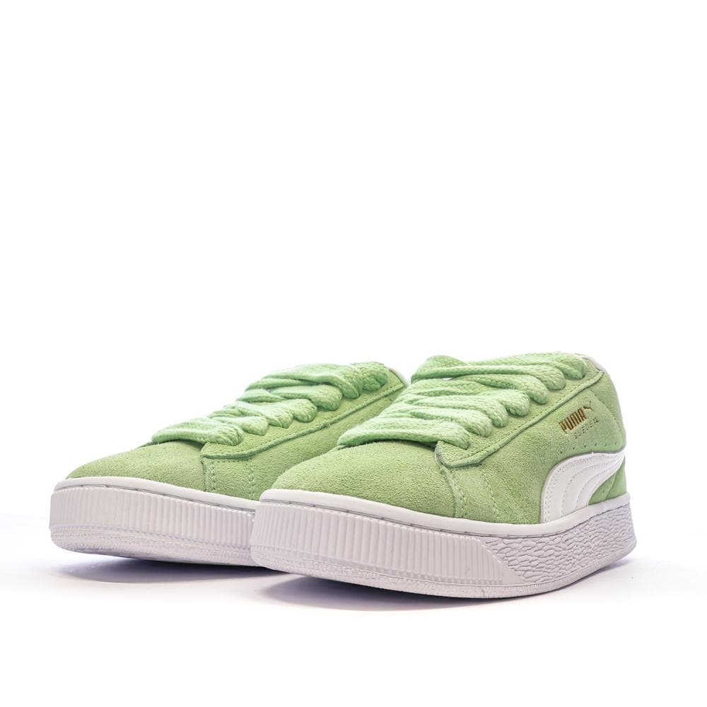 Baskets Vert/Blanc Femme Puma Suede XL 6