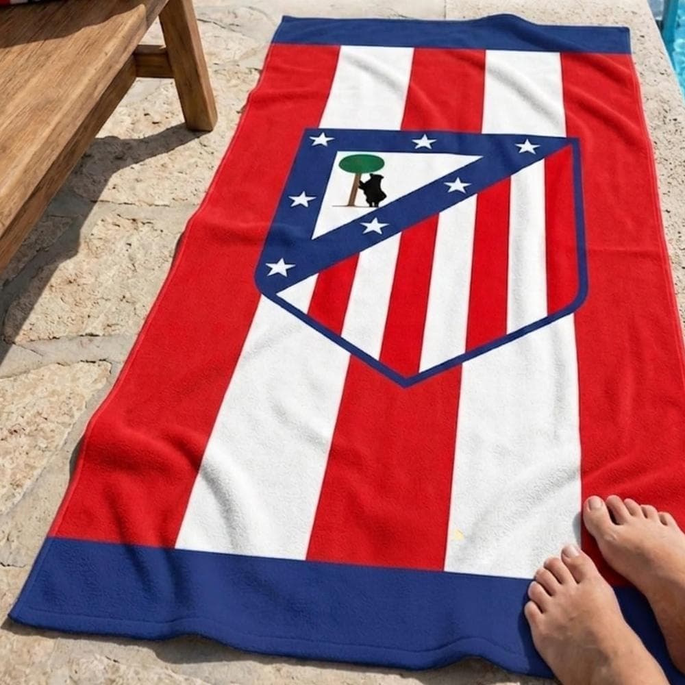 Atletico Madrid Serviette de Plage Rouge Sport Zone 140x70cm 2