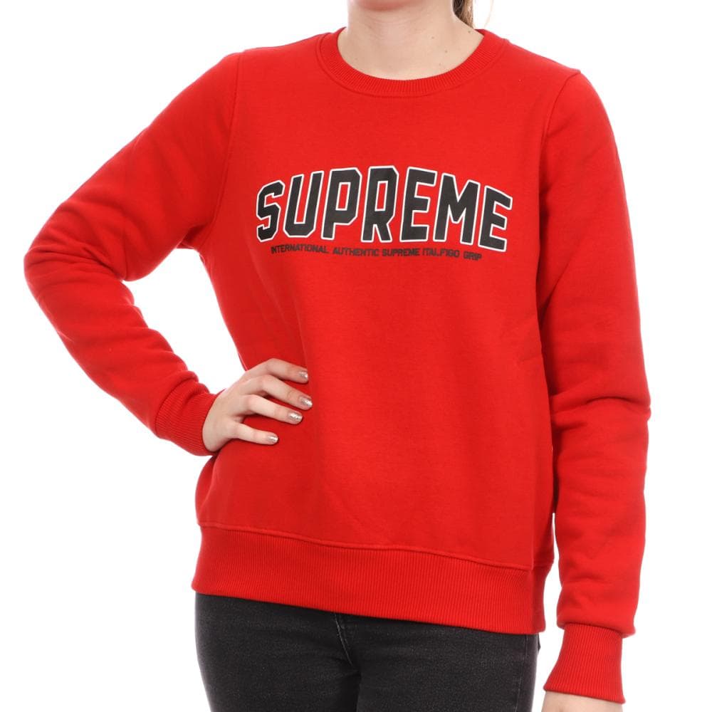 Sweat rouge femme Supreme Claren 1