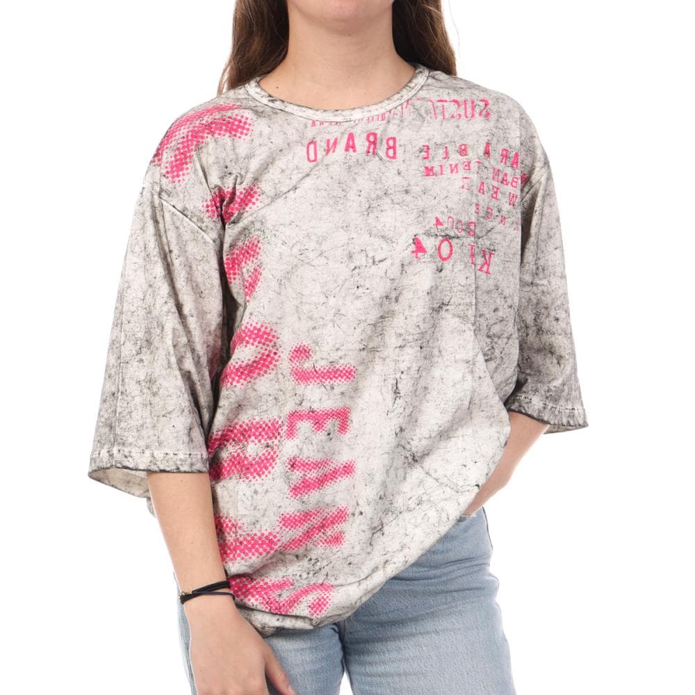 T-Shirt Gris/Rose Femme Kaporal VANNE 1