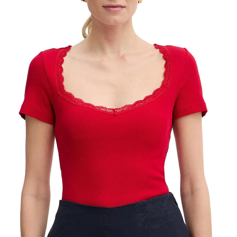 T-shirt Rouge Femme Morgan Damour 1