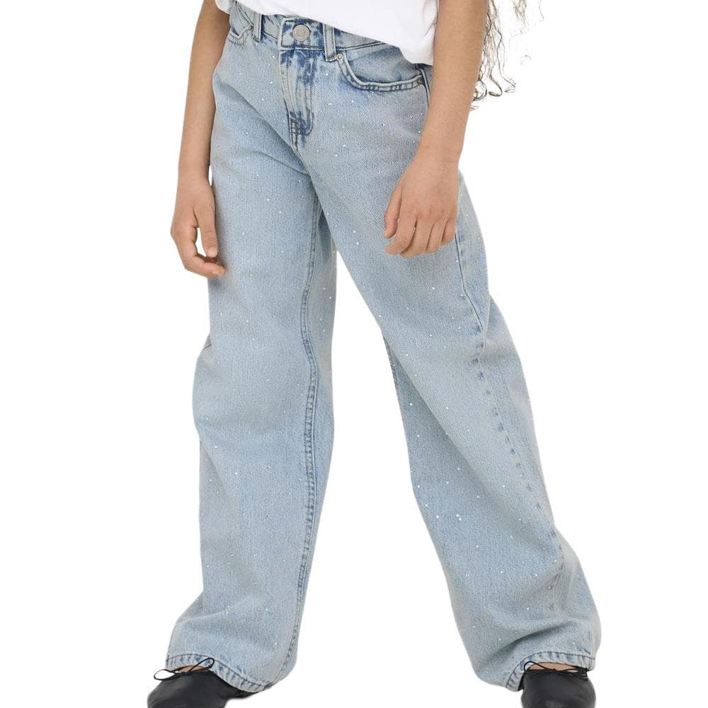 Jean Bleu Strass Fille Kids ONLY Kogcobain 1
