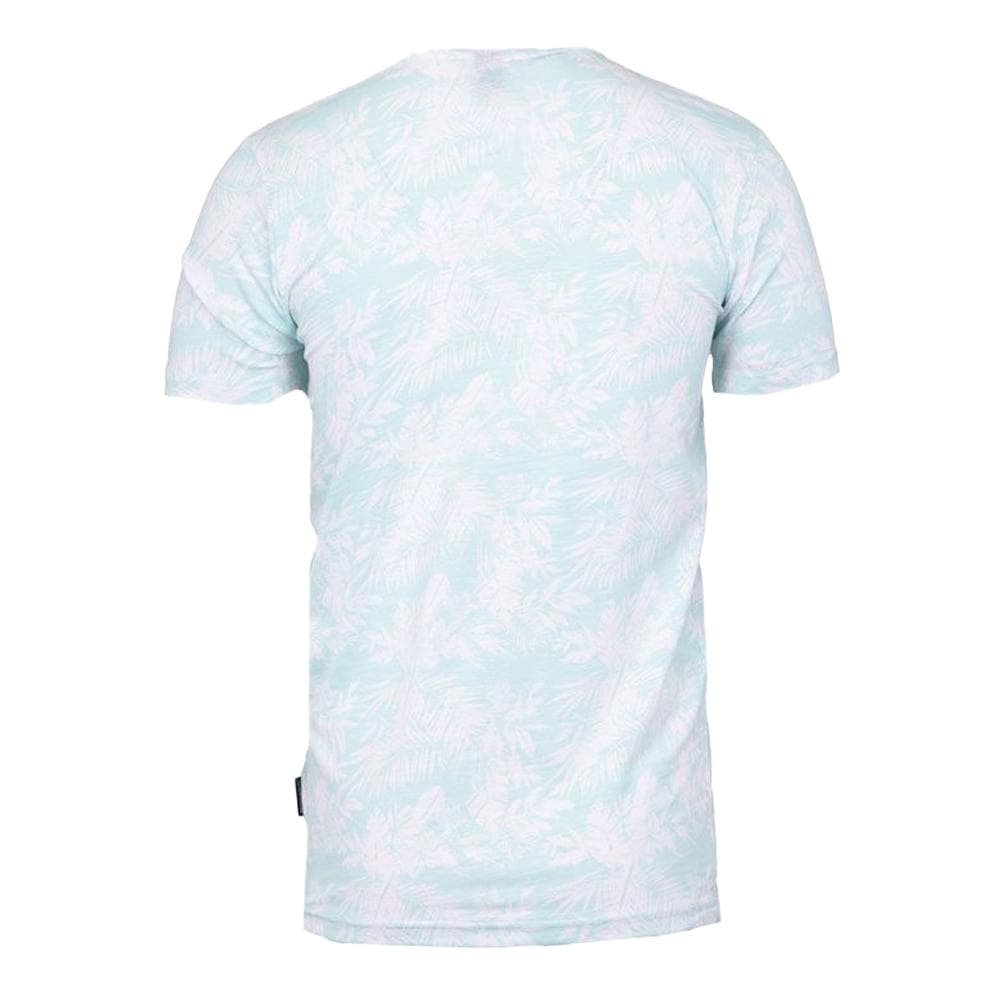 T-shirt Blanc/Turquoise Homme La Maison Blaggio Fleur 2