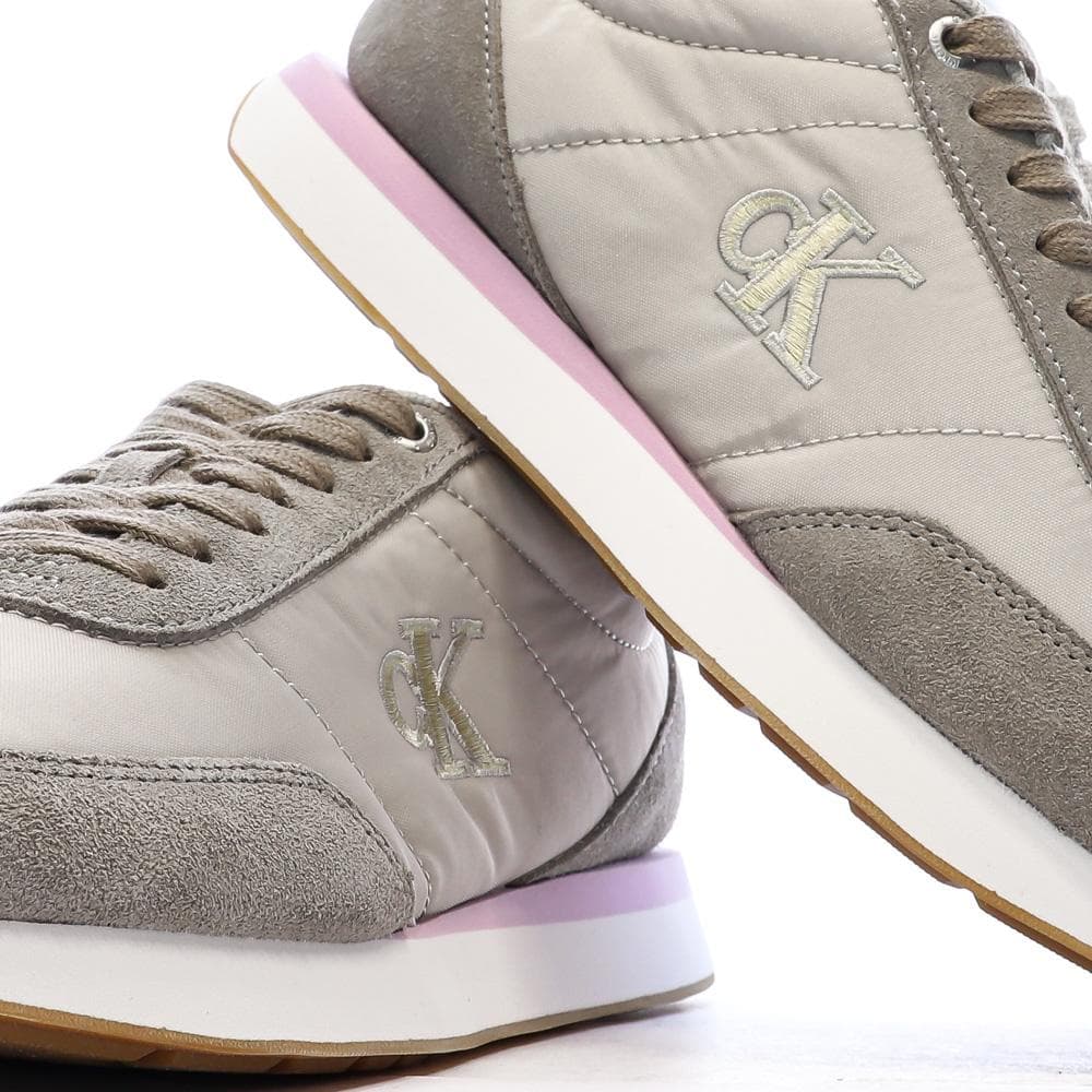 Baskets Grises/Roses Femme Calvin Klein Jeans Retro 7