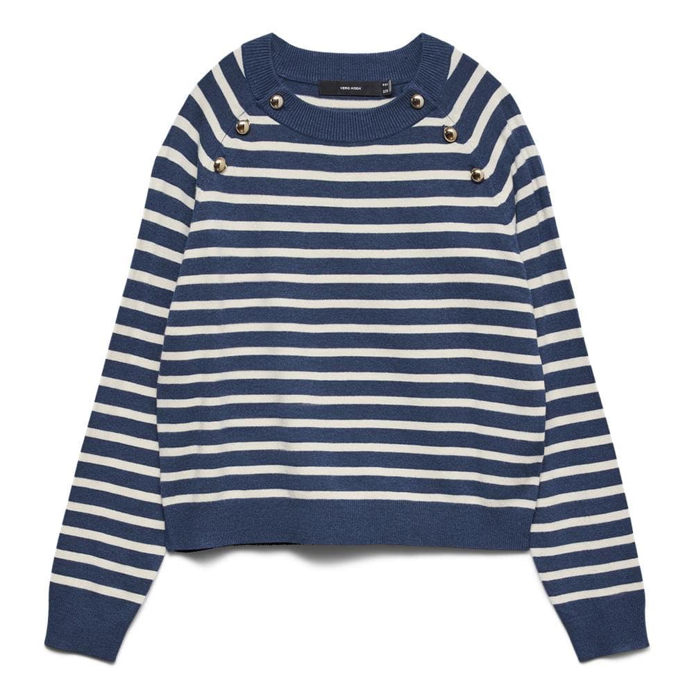 Pull Bleu/Beige Femme Vero Moda Happy 1
