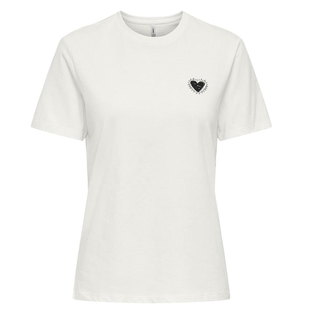 T-Shirt Blanc/Noir Femme Only Heart 1