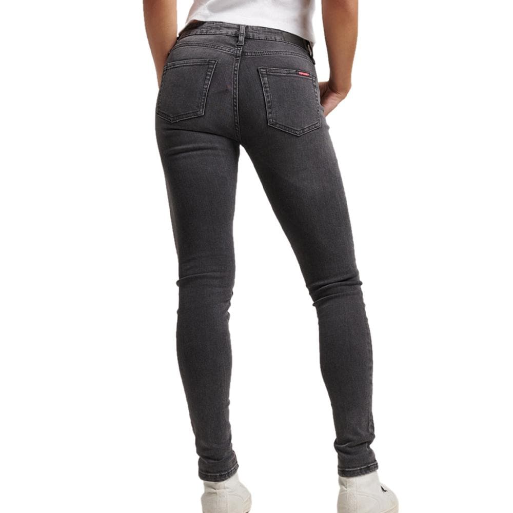 Jean Skinny Noir Femme Superdry Mid Rise 2