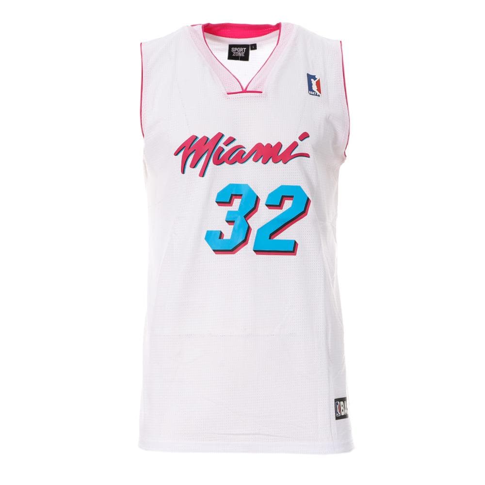 Miami Maillot de basket Blanc/Rose/Bleu Homme Sport Zone SEPL1004 1