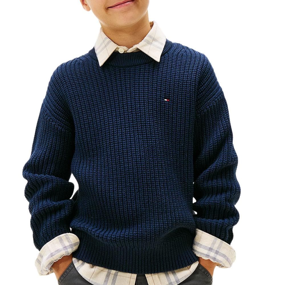 Pull Marine Garçon Tommy Hilfiger Half 1