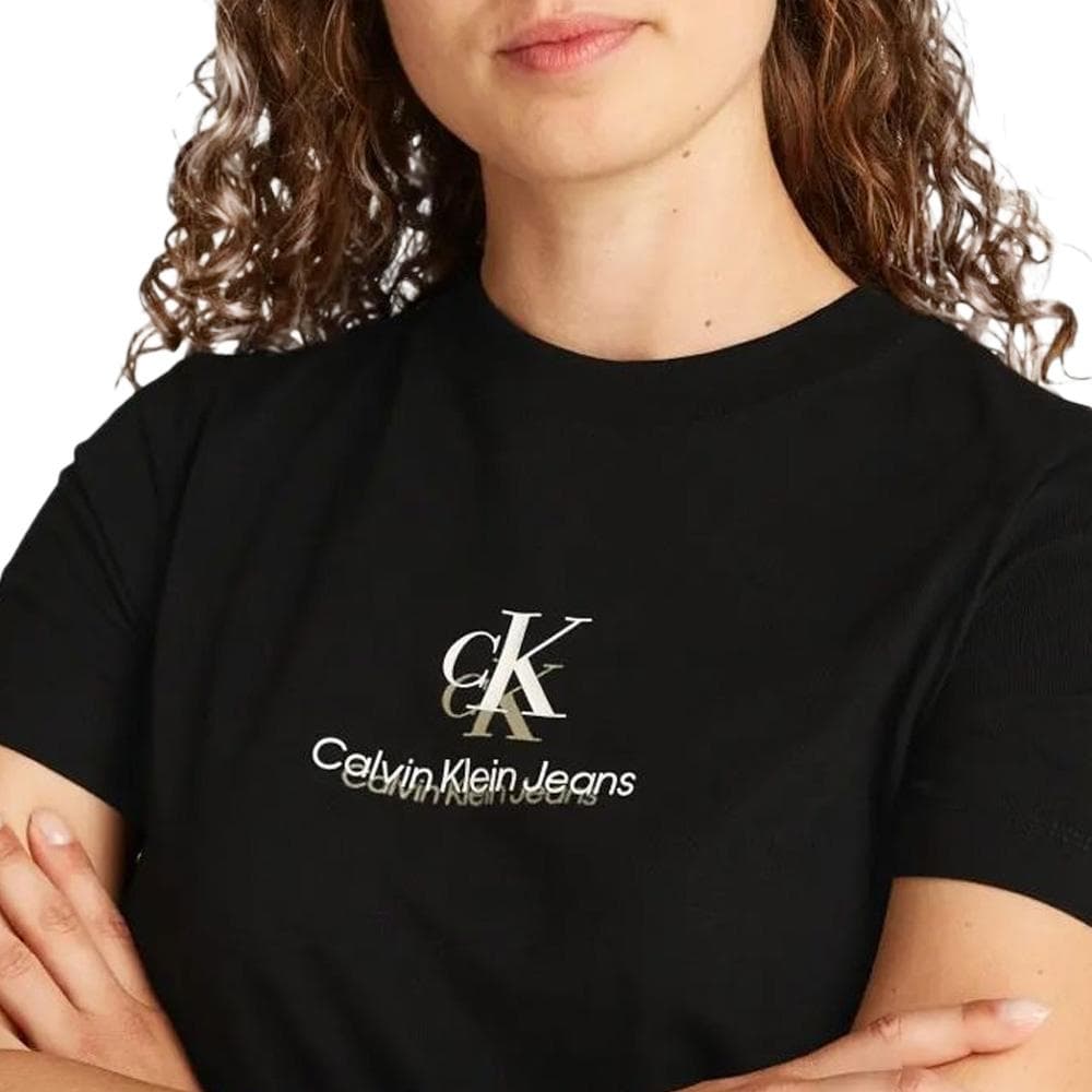 T-Shirt Noir Femme Calvin Klein Jeans Shadow Graphic 3