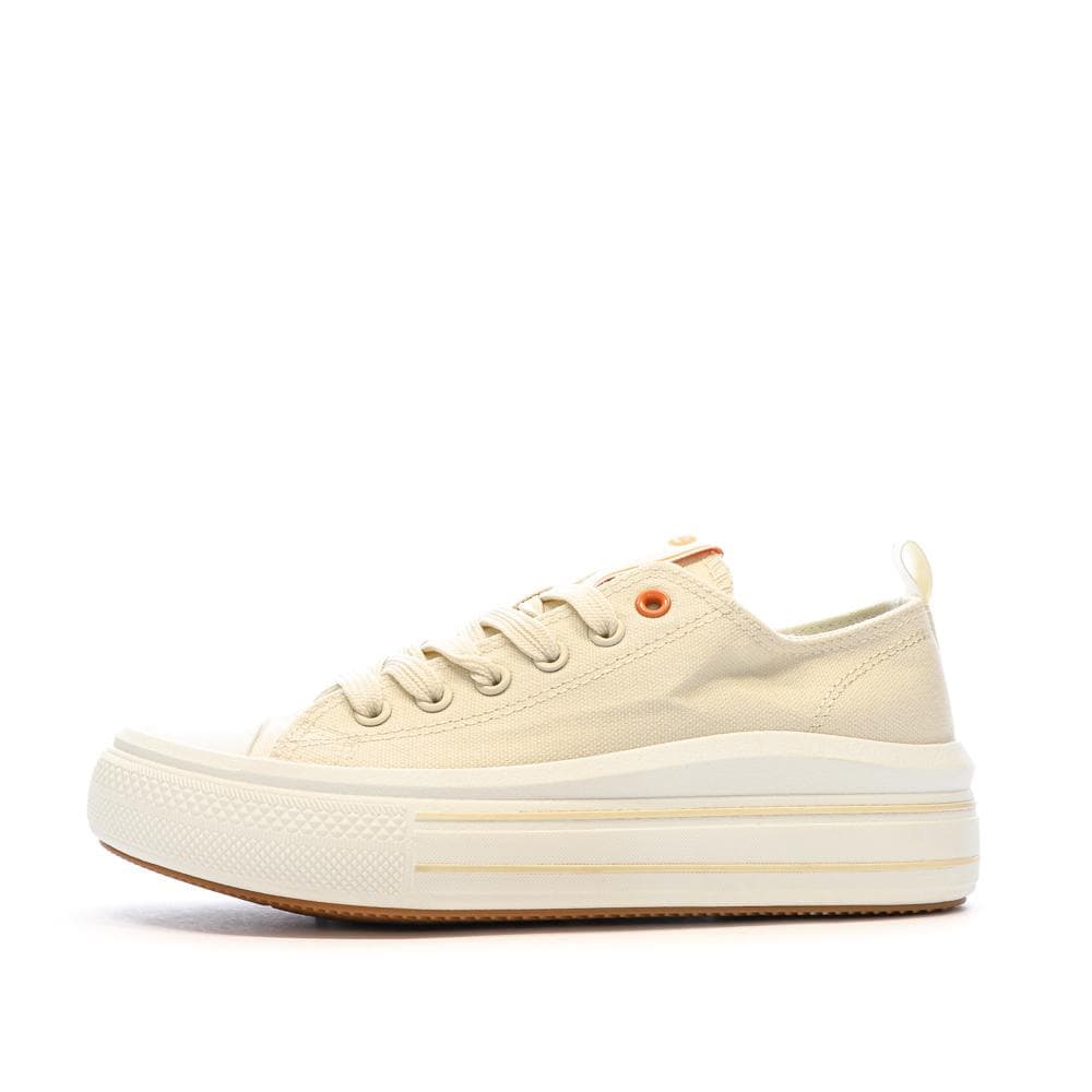 Baskets Basses Beige Femme Refresh Lona 1