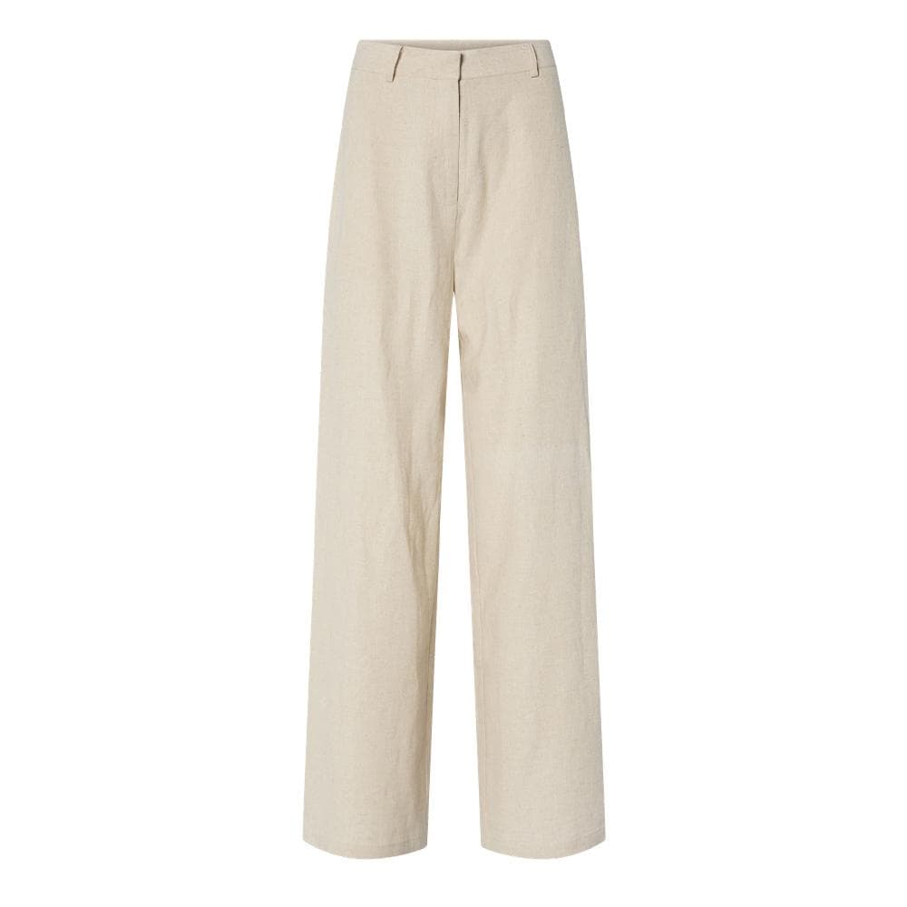 Pantalon Fluide Écru Femme YAS Yastunni 2