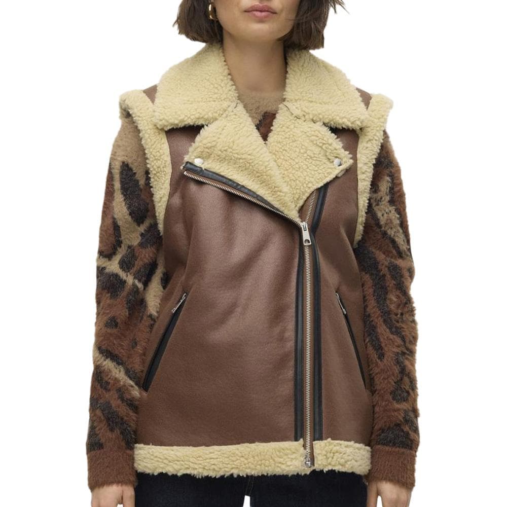Veste Sans Manches Camel/Écru Femme Vero Moda Waistcoat 1
