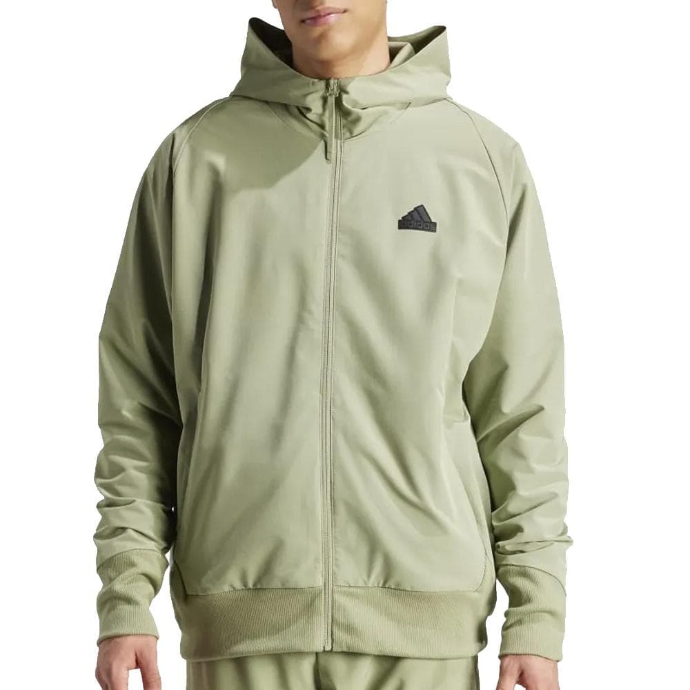 Veste de survêtement zippé Kaki Homme Adidas M Z.n.e. Wv Fz 1