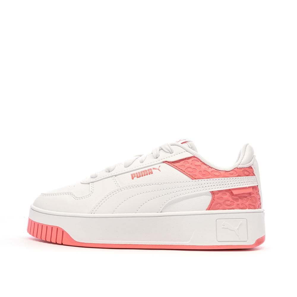 Baskets Blanches/Roses Fille Puma Carina Street Wild 1