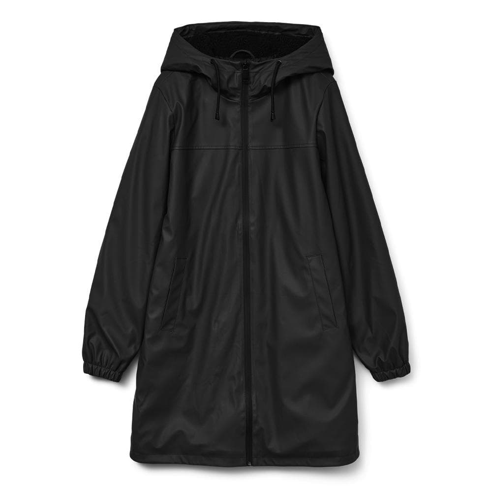 Veste Imperméable Noir Vero Moda Teddy Coated 1