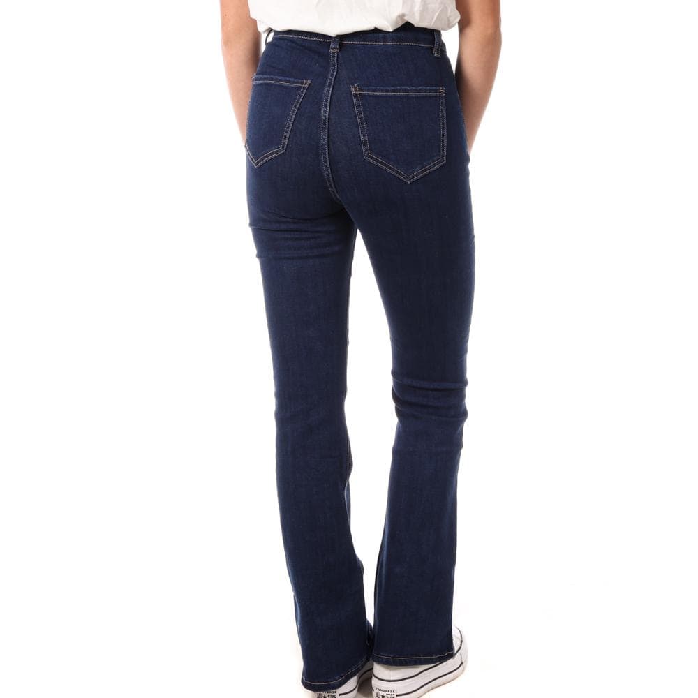 Jean Bleu Femme Monday Premium Jean Bouton 2
