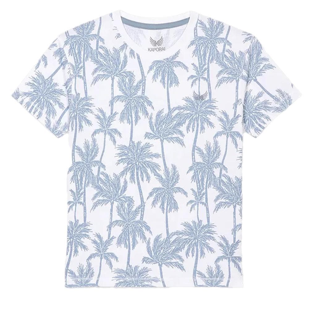 T-Shirt Blanc/Bleu Garçon Kaporal Omyg 1