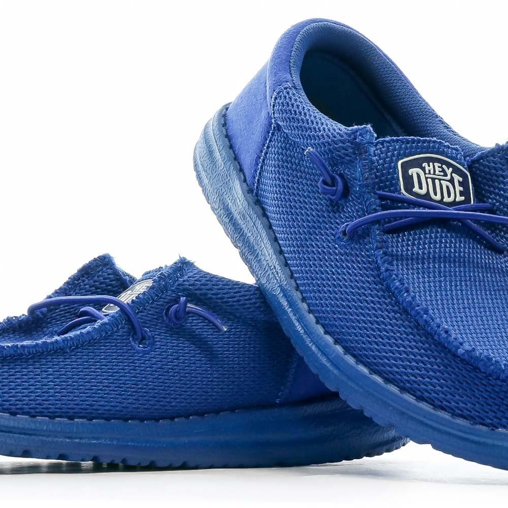 Chaussures Bleu Garçon Hey Dude Wally Youth Funk Mono 7
