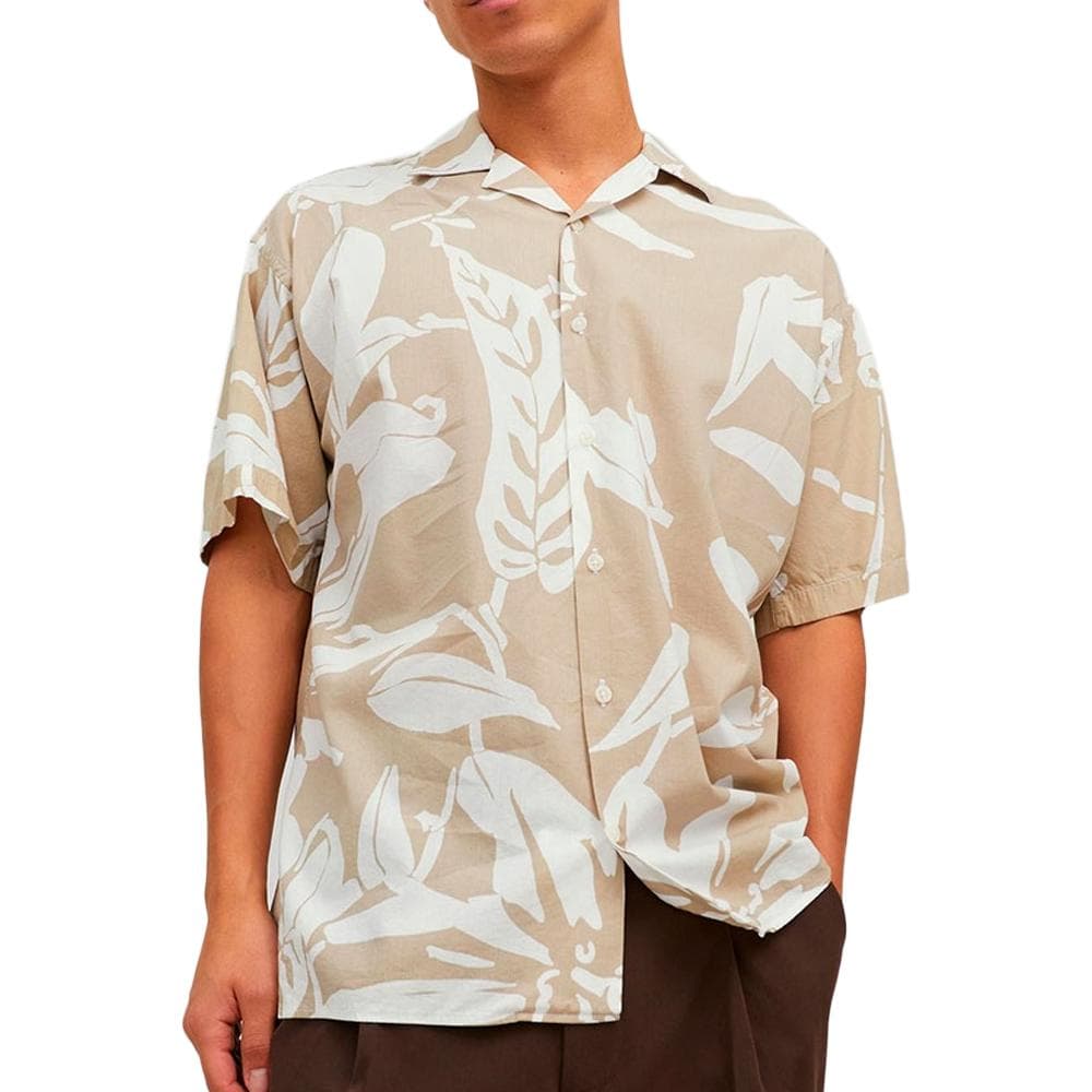 Chemisette Blanche/Beige Garçon Jack & Jones Tropic 1