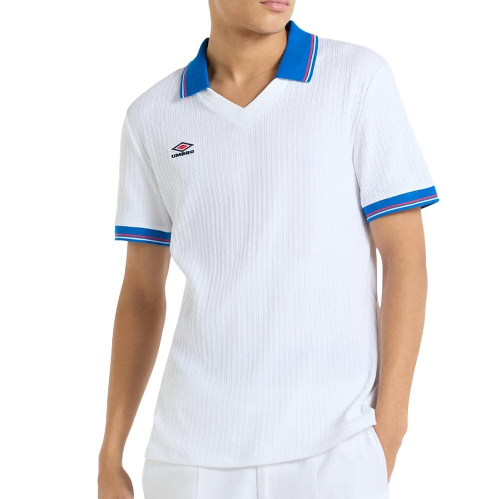 T-shirt de Tennis Blanc/Bleu Homme Umbro Brillante 1