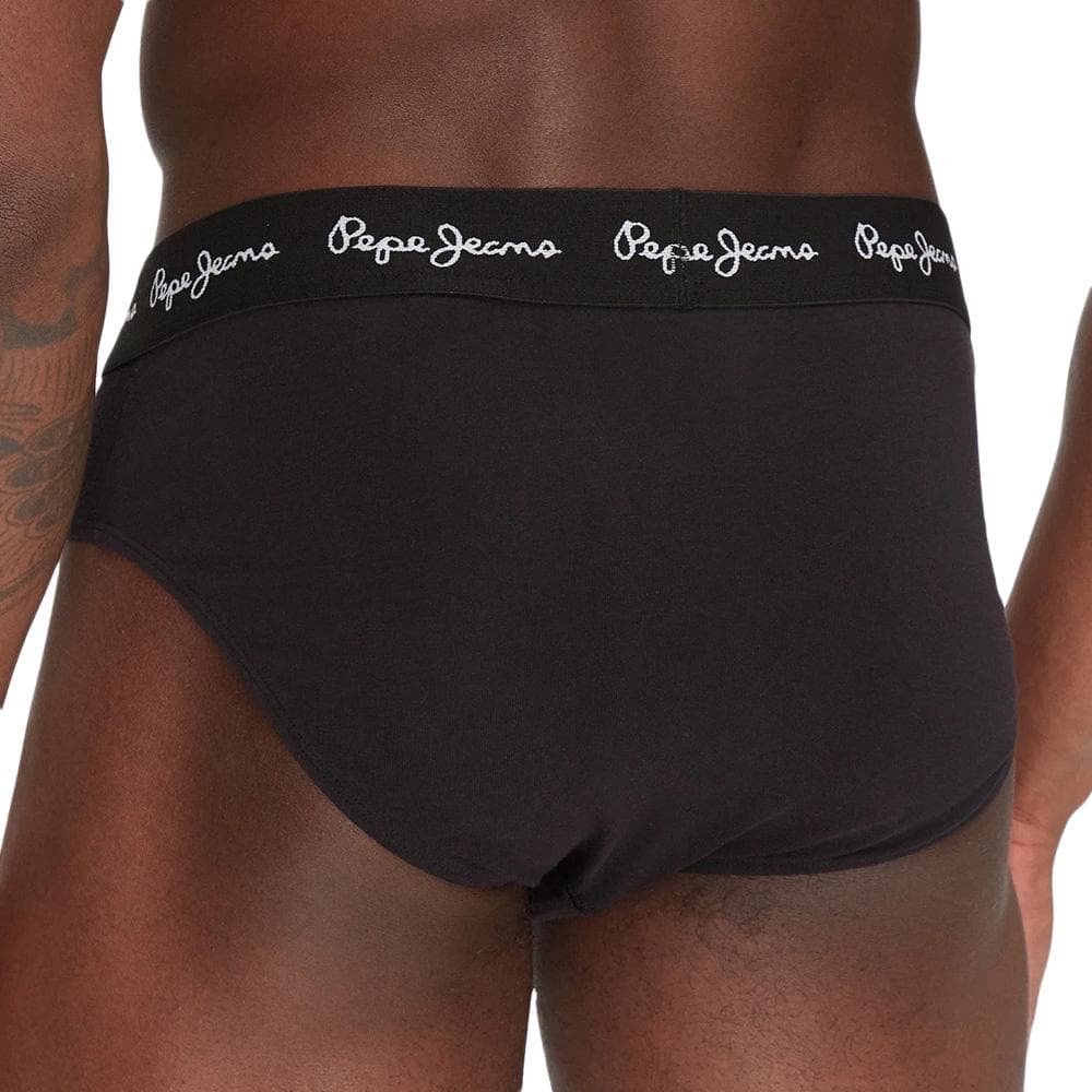 x3 Slips Noir Homme Pepe Jeans PMU 3