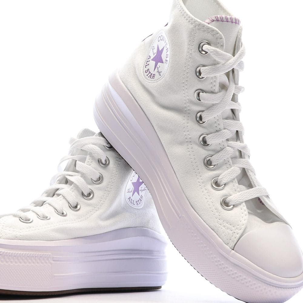 Baskets Blanches/Violettes Femme Converse All Star Move 7