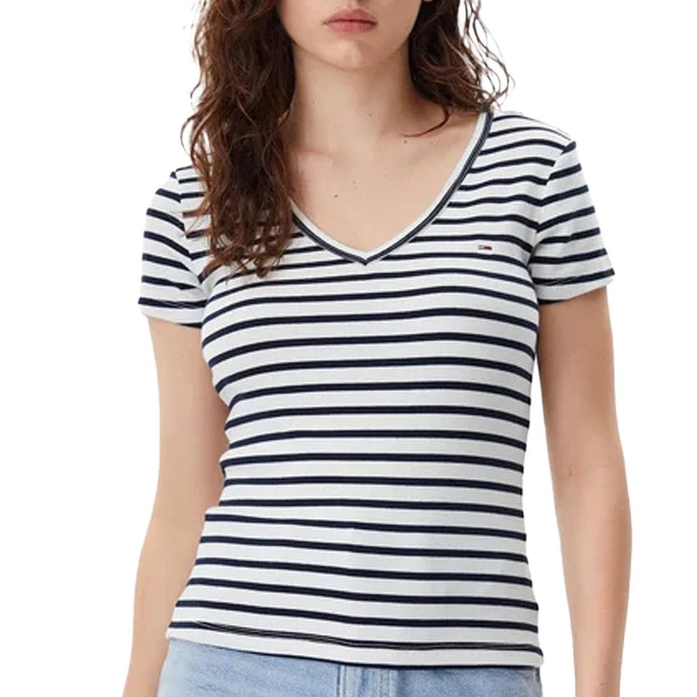 T-shirt Noir/Blanc Femme Tommy Hilfiger Essential 1