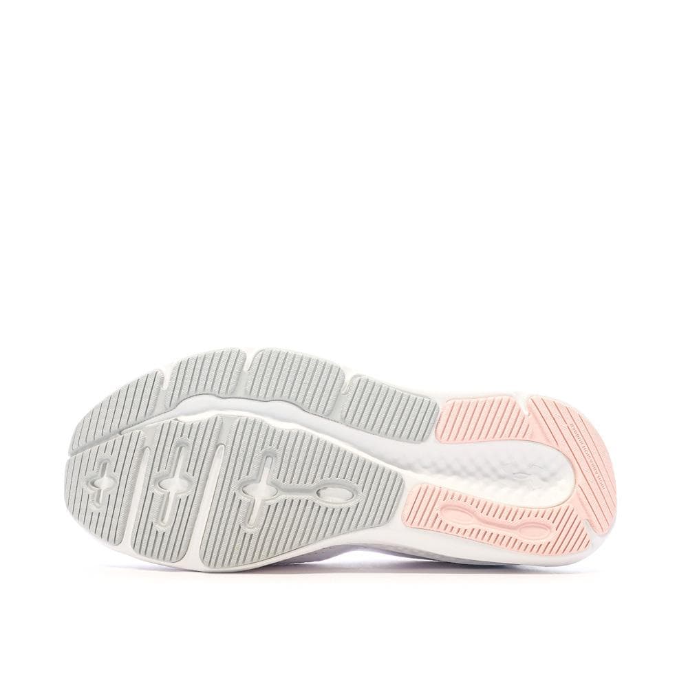 Chaussures de Running Blanches/Bleu/Rose Femme Under Armour Charged Pursuit 5