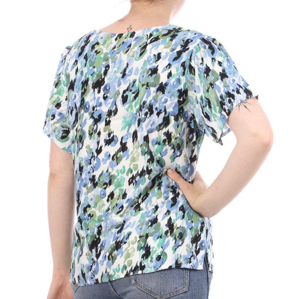 T-shirt Blanc à Motifs Femme Vero Moda Easy V-neck 2