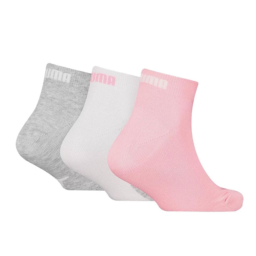 Lot de 3 Paires de Chaussettes Grises/Roses/Blanches Fille Puma Quarter 2