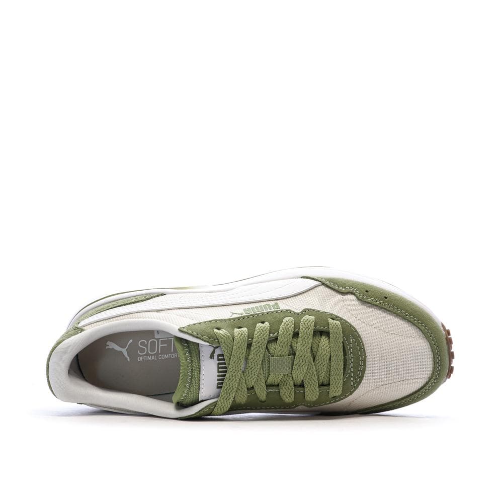 Baskets Blanc/Kaki Femme Puma R78 Glance 4