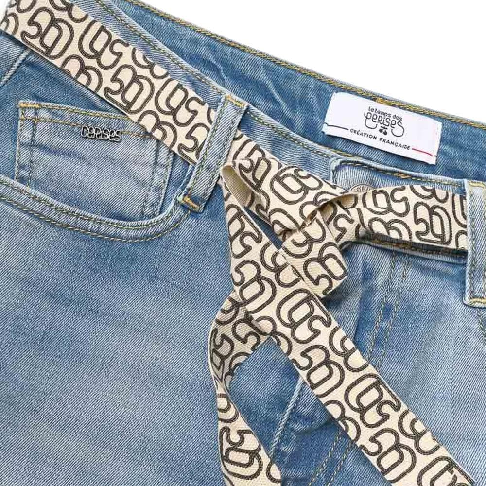 Short en Jean Bleu Fille Le Temps Des Cerises Tiko 3