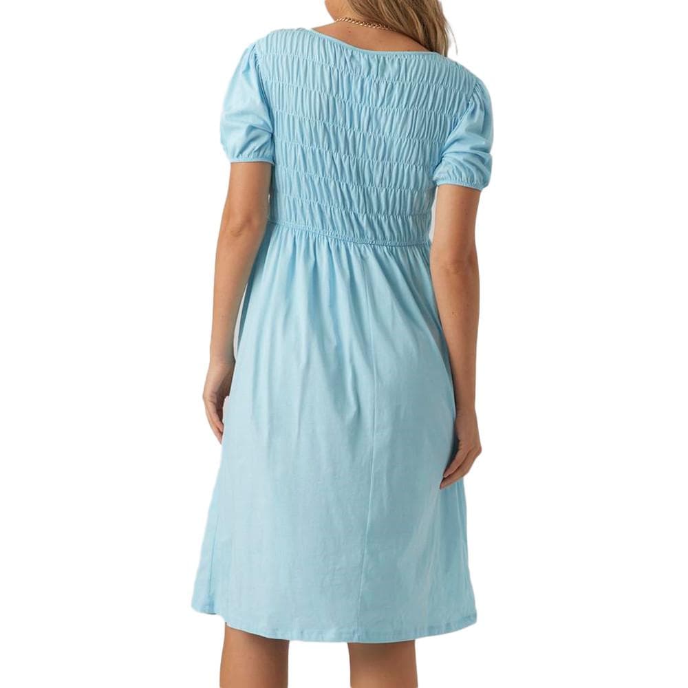 Robe de Grossesse Bleu Femme Mamalicious Pannie 2