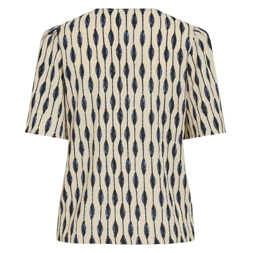 Top Beige/Bleu Femme Vila Viadda 2