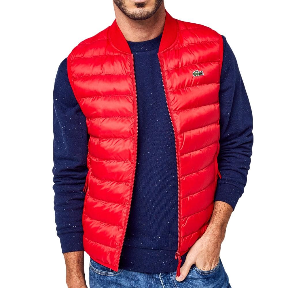 Doudoune sans Manche Rouge Homme Lacoste BH0537 1