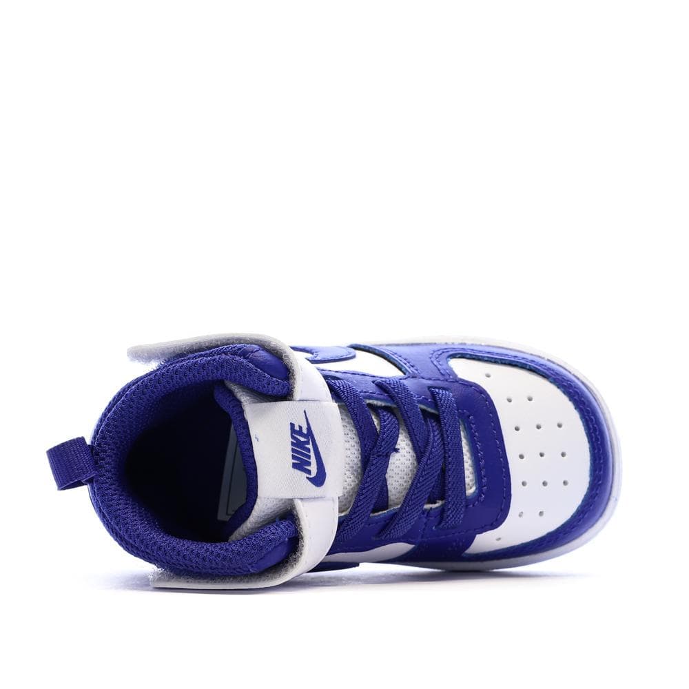 Baskets Blanc/Bleu Garçon Nike Court Borough 4