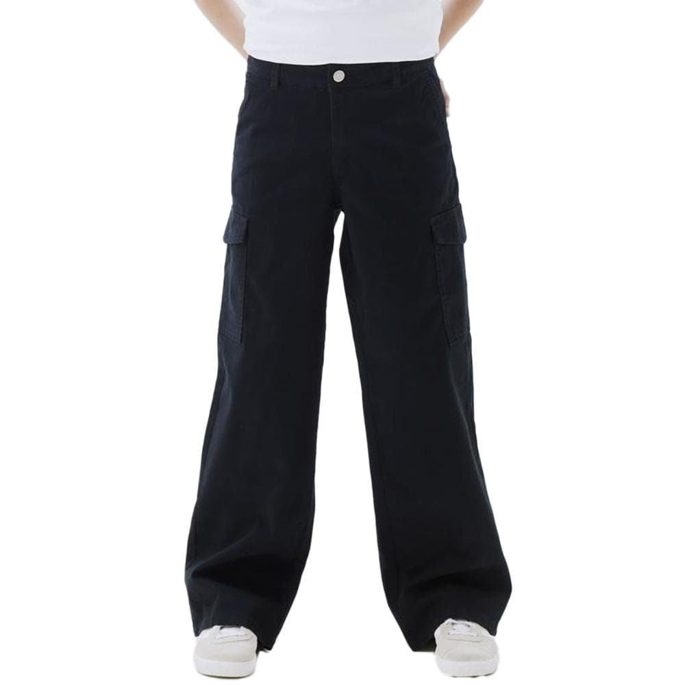 Pantalon en Toile Noir Fille Name it Wide Twill 1