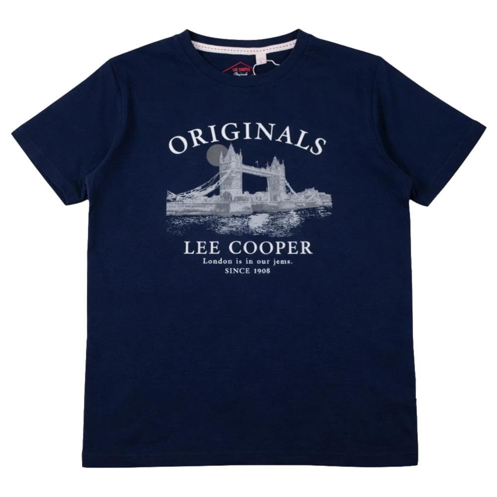 T-Shirt Marine Homme Lee Cooper LCN820 2