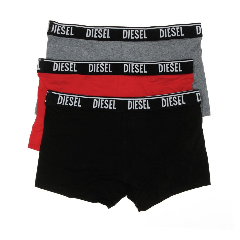 x3 Boxers Noir/Gris/Rouge Homme Diesel Shawnthreepack 2